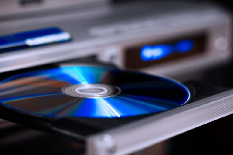 An open dvd player.