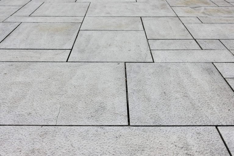 A stone tiled surface.